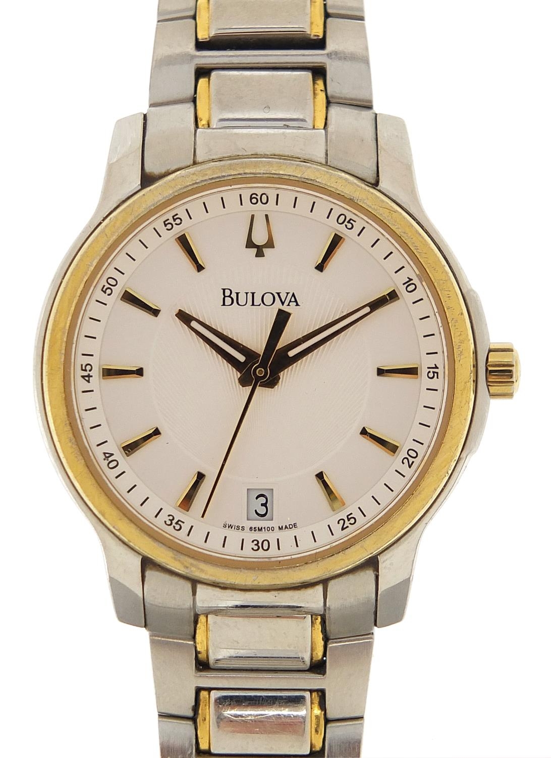 Bulova, gentlemen's dress watch with date aperture numbered C975522, 30mm in diameter