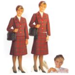 Three aviation interest British Caledonian Airways girls cardboard cut outs, the largest 170cm high