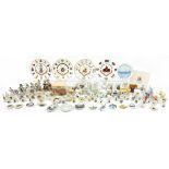 Collectable china including crested china, continental figures and Goss Collector's Annual plates