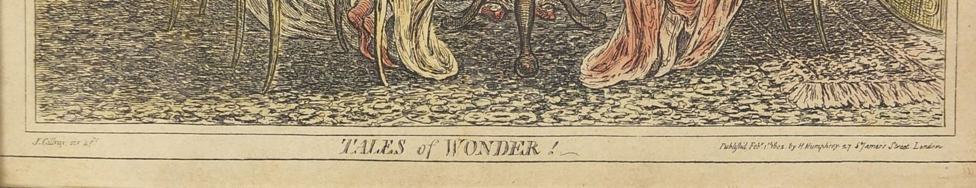 After James Gillray - Tales of Wonder, early 19th century satirical print in colour, published - Image 4 of 5