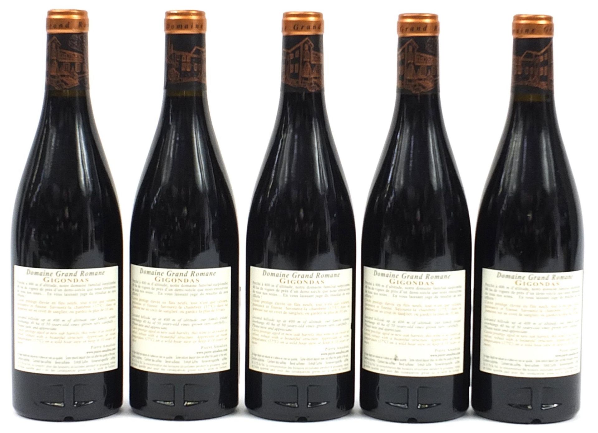 Five bottles of 2005 Domaine Grand Romaine Gigondas Cuvee red wine - Image 2 of 2