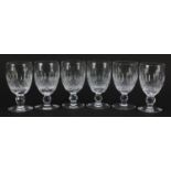 Set of six Waterford Crystal drinking glasses, each 12.5cm high
