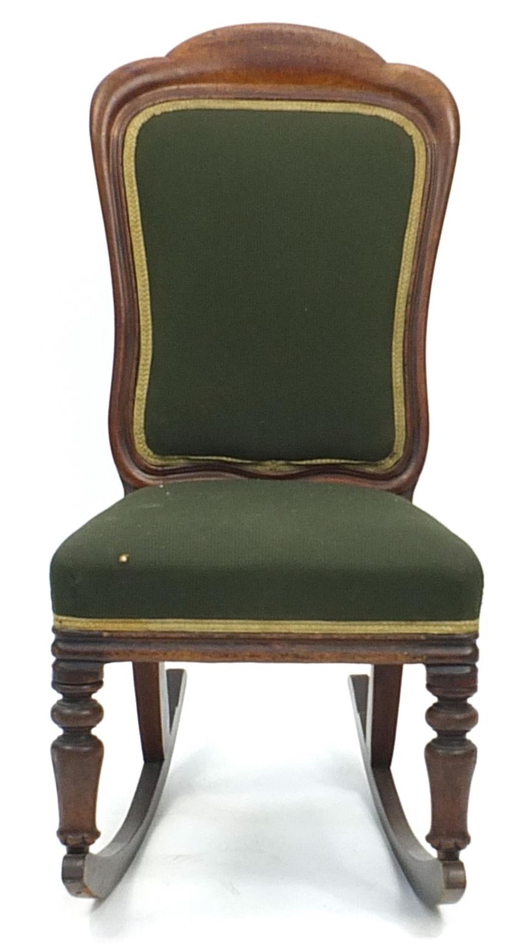 Victorian mahogany rocking chair, 93.5cm high - Image 2 of 3