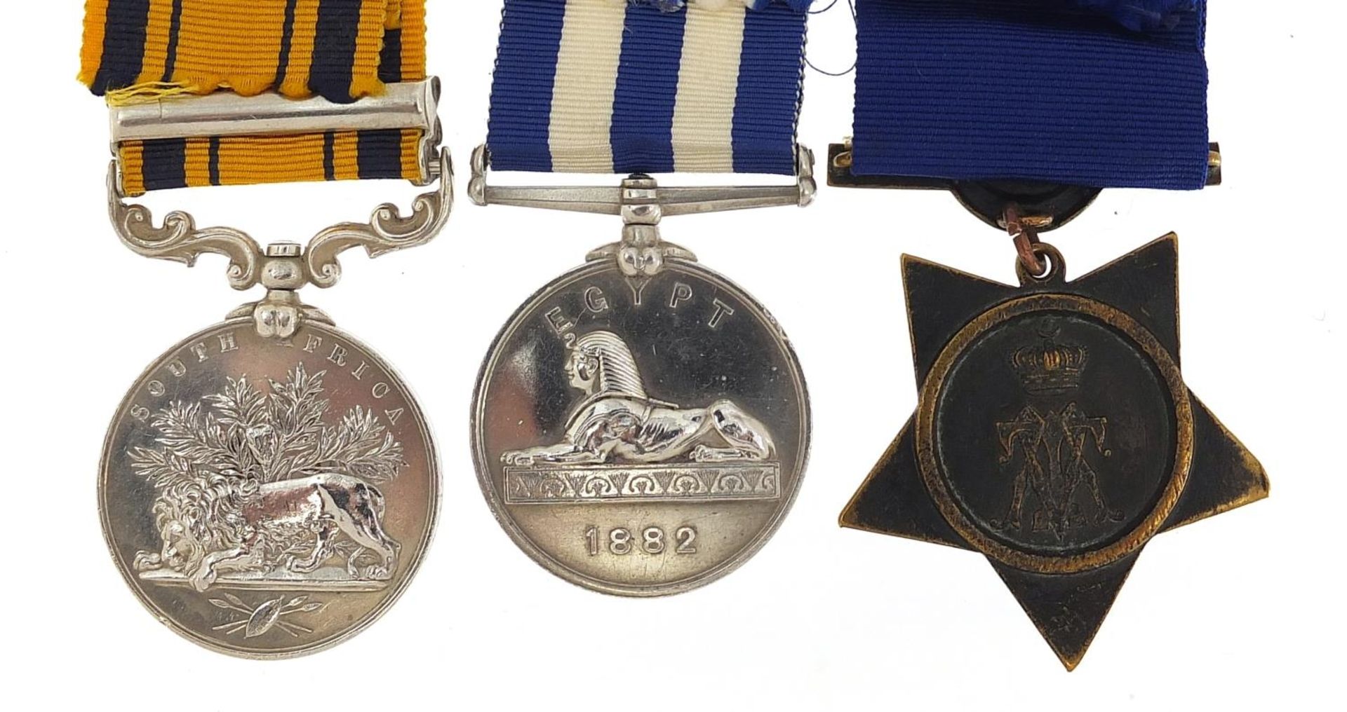 Victorian British military three medal group relating to Private W Smith 1st Battalion Royal - Image 3 of 6
