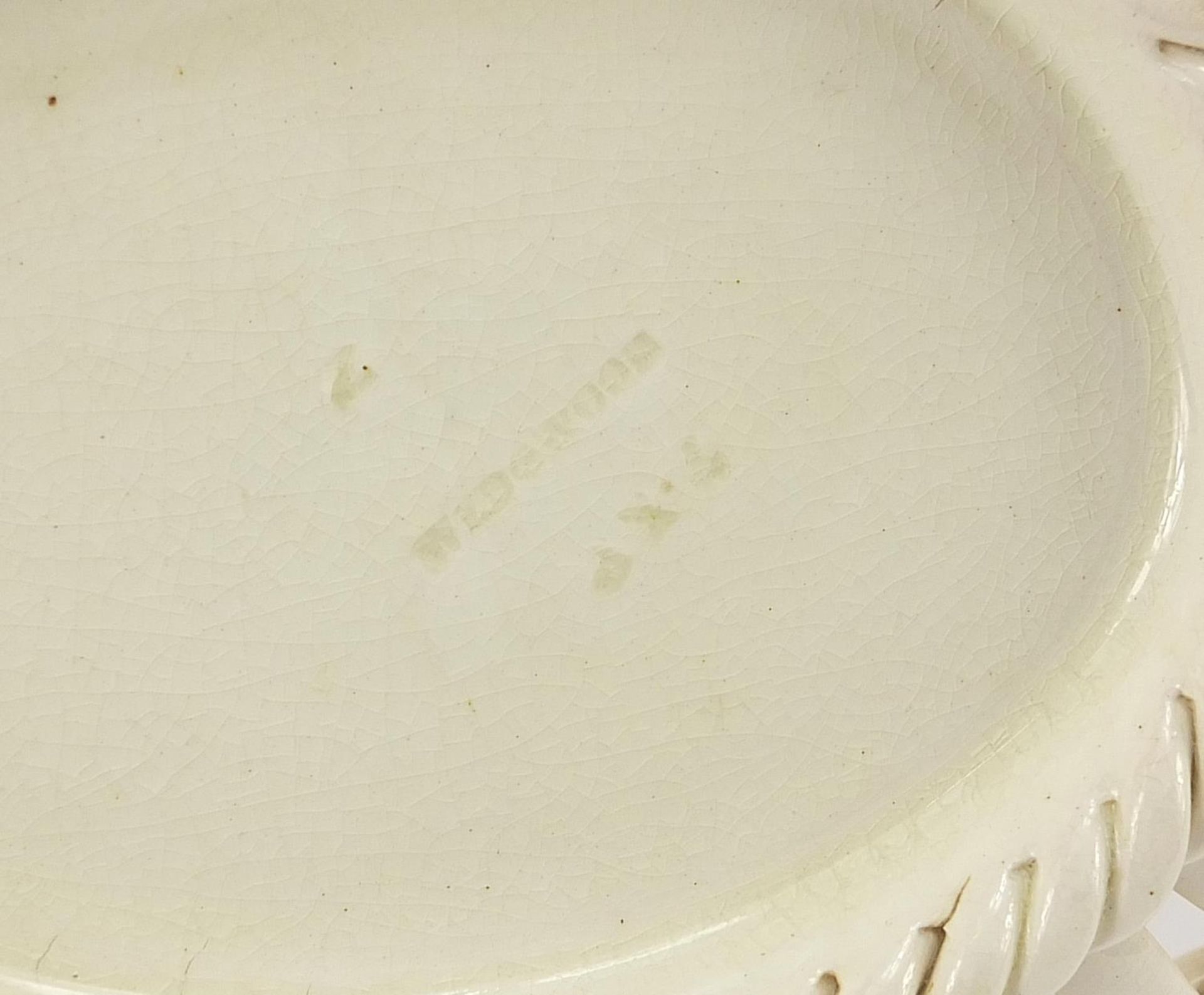Wedgwood, 19th century Creamware basket, impressed marks to the base, 24cm wide - Image 4 of 4