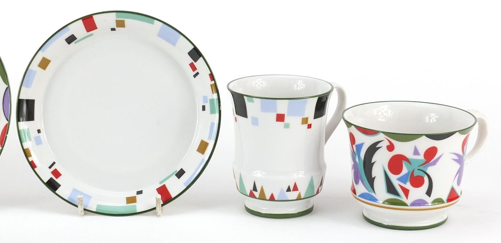 Three Russian porcelain cups and saucers including two made after samples of Sergey Chehonin, the - Image 3 of 6