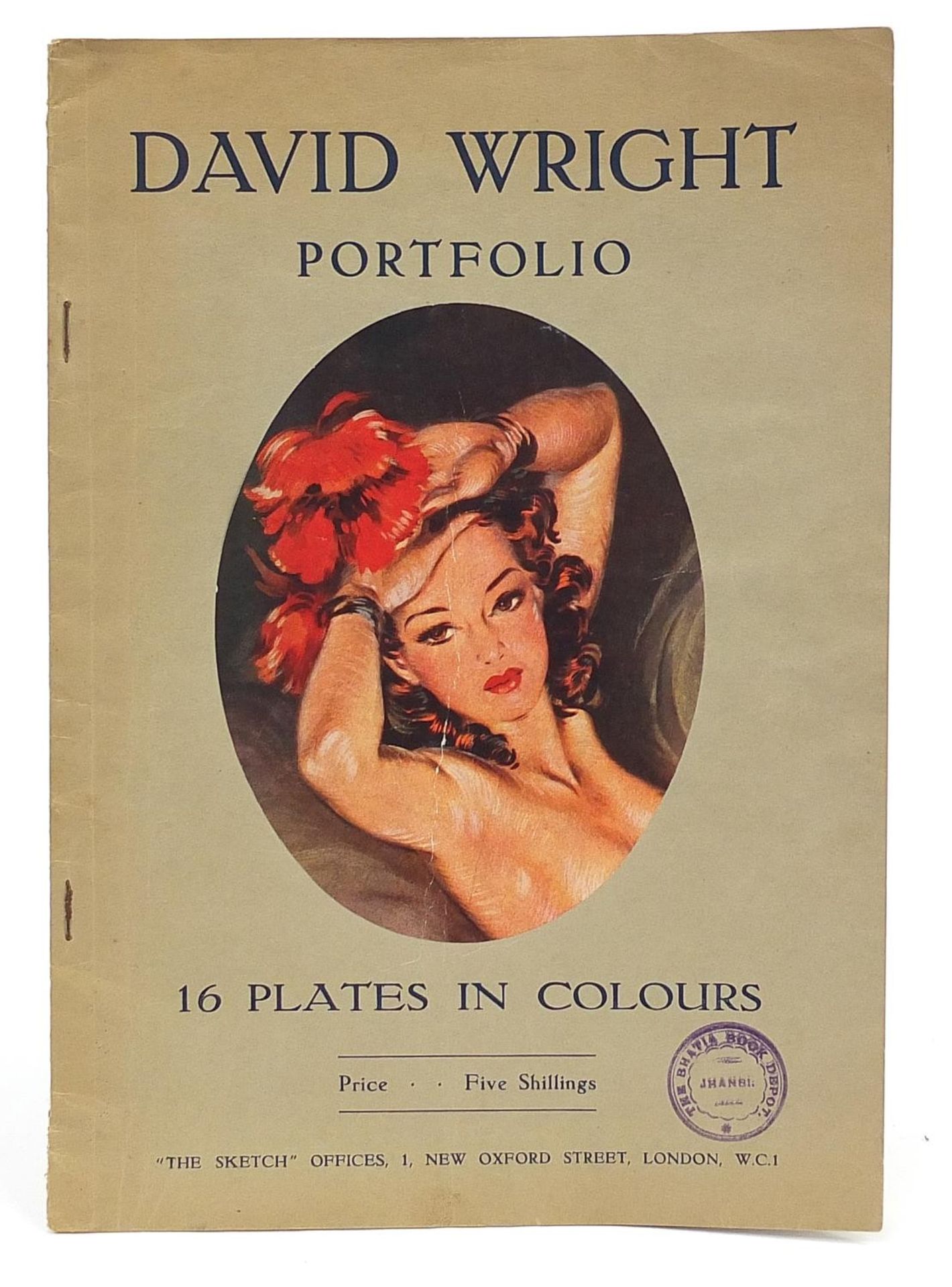 David Wright Portfolio magazine with sixteen colour plates, The Sketch Offices 1 New Oxford Street
