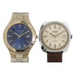 Two gentlemen's wristwatches with date apertures comprising Lanco and Sekonda