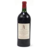 Double-magnum bottle of 1959 Chateau Latour red wine, John Harvey label to the reverse