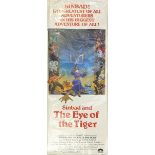 Vintage Sinbad The Eye of the Tiger film poster, 92cm x 36cm