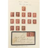 19th century and later British and world stamps arranged in an album including Penny Reds