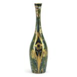 Macintyre Moorcroft vase hand painted and gilded with stylised flowers, 30.5cm high