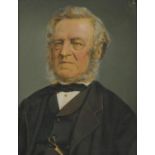 Portrait of a gentleman in Victorian dress, hand coloured photograph, indistinctly inscribed verso