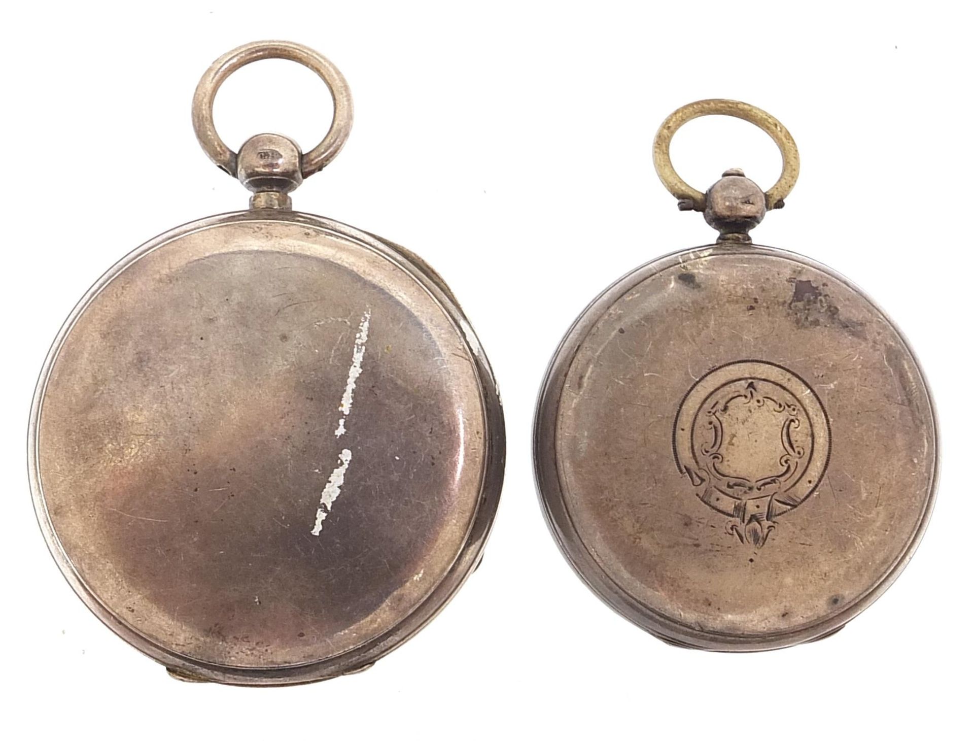 Two gentlemen's silver open face pocket watches including Adams & Co, the fusee movement numbered - Image 2 of 9