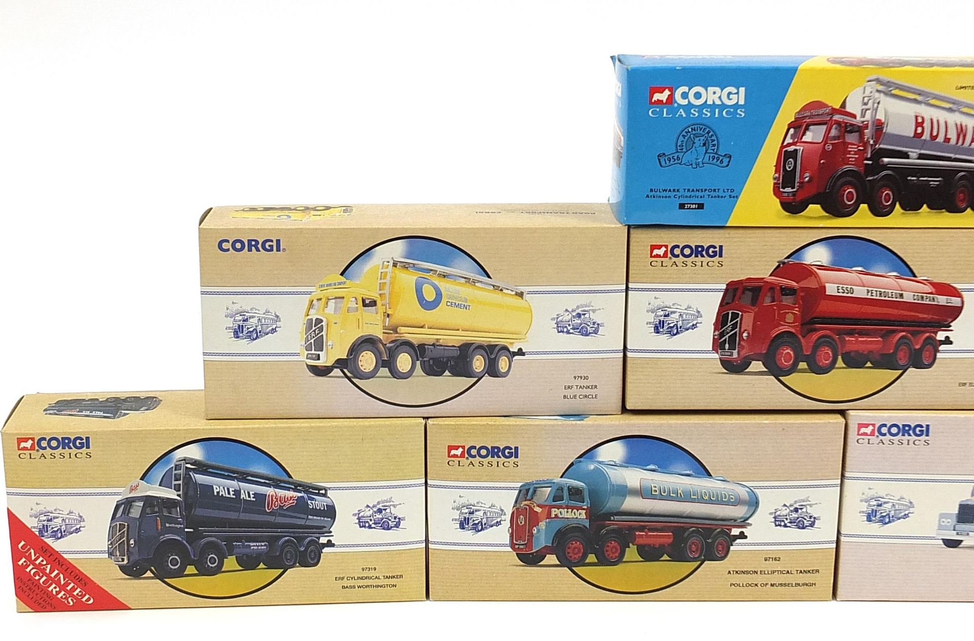 Eight Corgi die cast advertising road transport tankers with boxes, numbers 97319, 27301, 97162, - Image 2 of 3