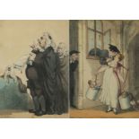 After Thomas Rowlandson - A Councillor and a Milksop, two early 19th century satirical prints in