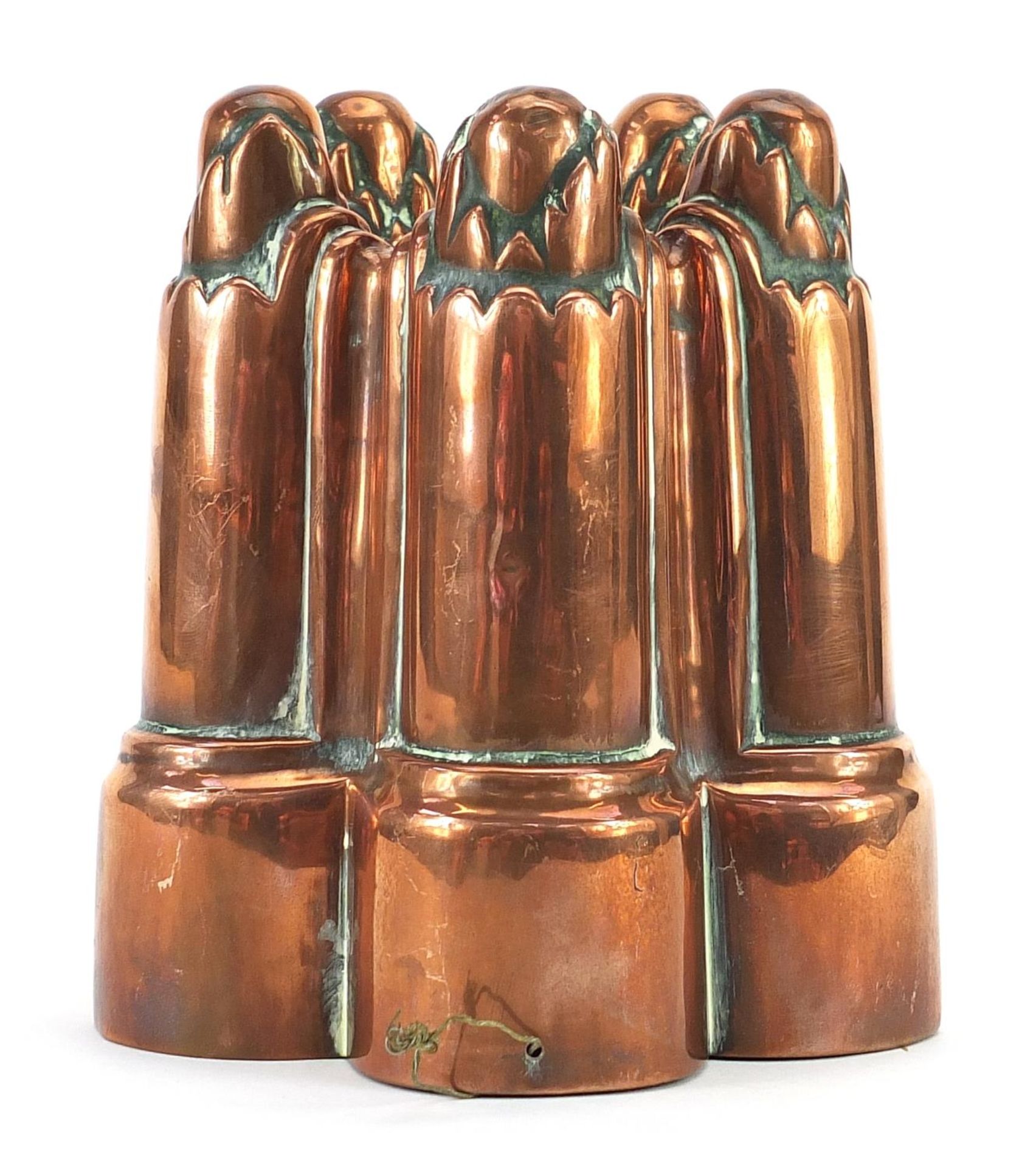 Victorian copper jelly mould numbered 388, 15.5cm high - Image 2 of 4