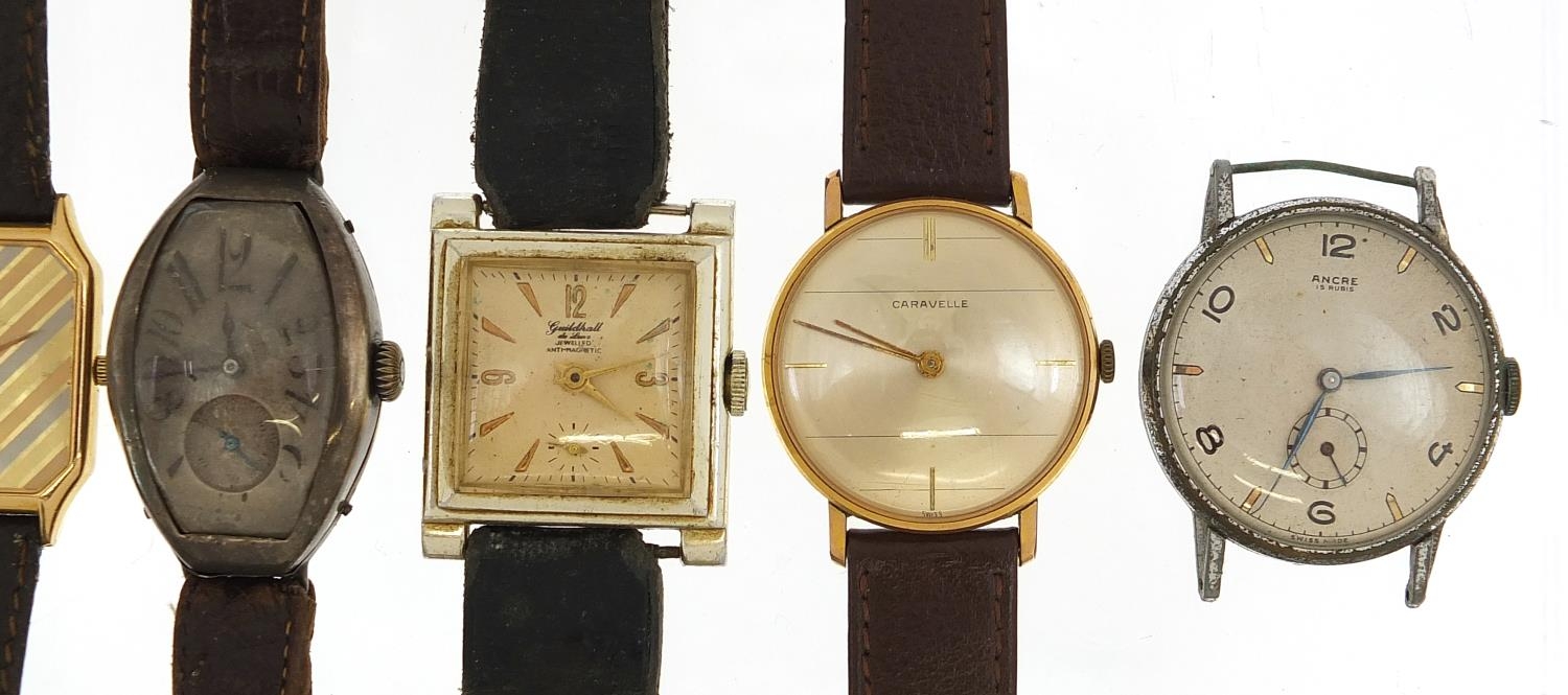 Eight vintage and later ladies and gentlemen's wristwatches including a Raymond Weil, Universal - Image 3 of 6