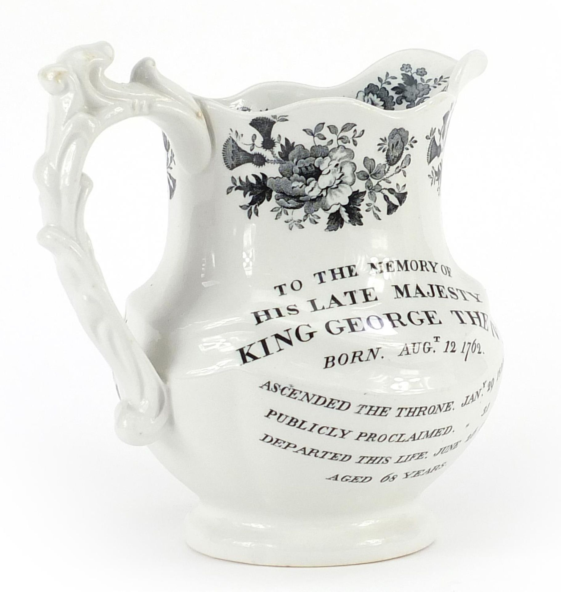Royal Doulton, commemorative whiskey jug commemoration King George IV, 14.5cm high - Image 2 of 3
