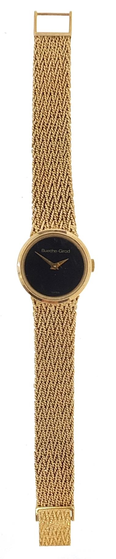 9ct gold Bueche Girod ladies wristwatch with 9ct gold strap, 49.7g - Image 2 of 5