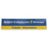 Aviation interest British Caledonian Airways tickets and information illuminated sign, 94cm in