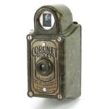 Vintage green marbleised Coronet Midget spy camera