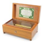 Thorens, Swiss music box number 32, 8.6cm H x 19.5cm W x 11.5cm D