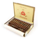 Fifteen Montecristo Regius cigars with box