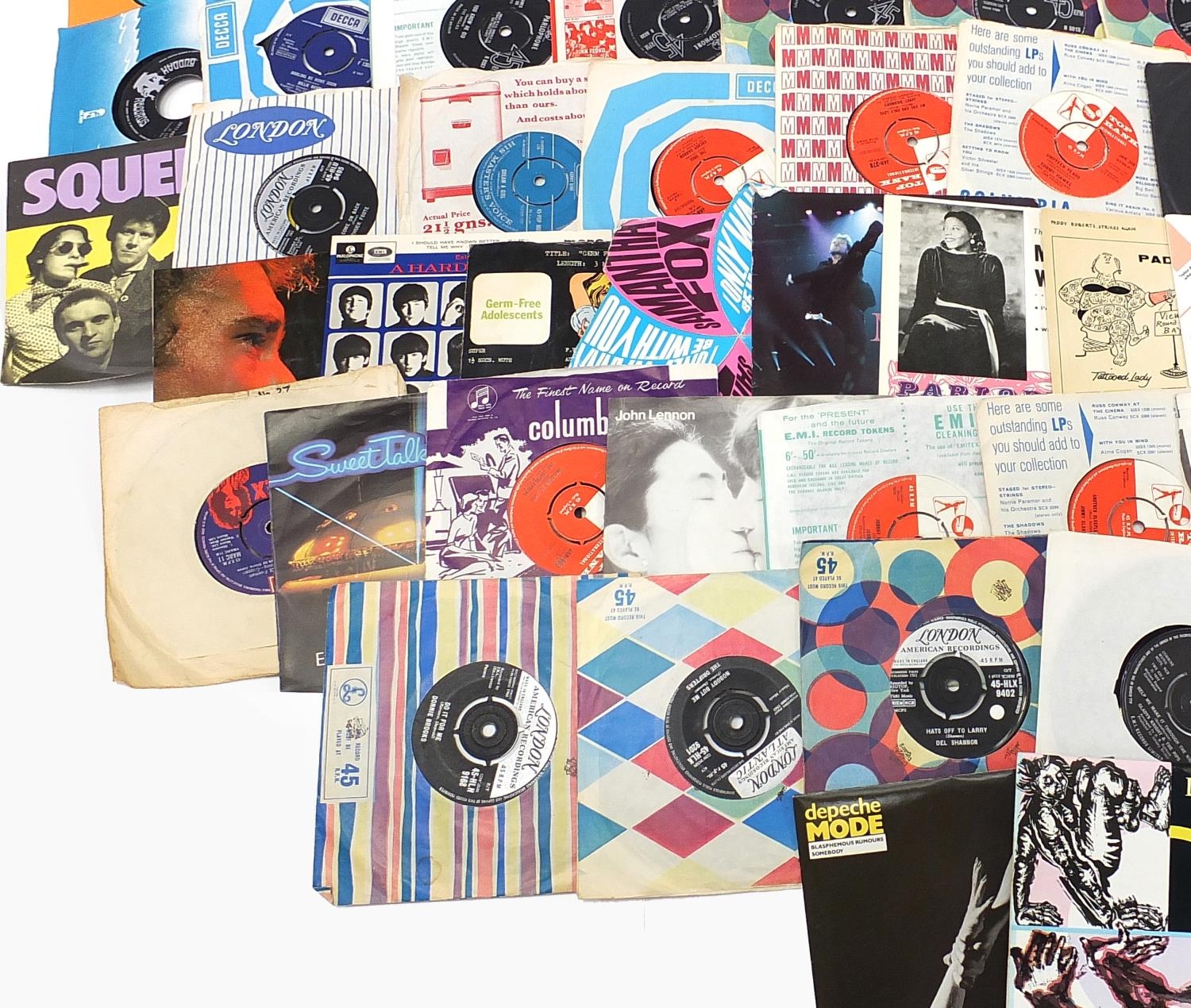 45rpm records including The Beatles, Eddie Cochrane, David Bowie, Kiss and Tommy Tucker - Image 6 of 9