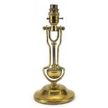 Antique brass ship's gimbal lamp engraved A.P7993A, 30cm high excluding the shade