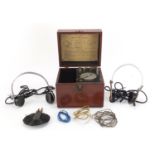 Western Electric Co Ltd, no 44001 crystal receiving set, the headphones engraved Presented to St