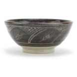 Chris Lewis for South Heighton, studio pottery bowl decorated with stylised flowers, 14cm in