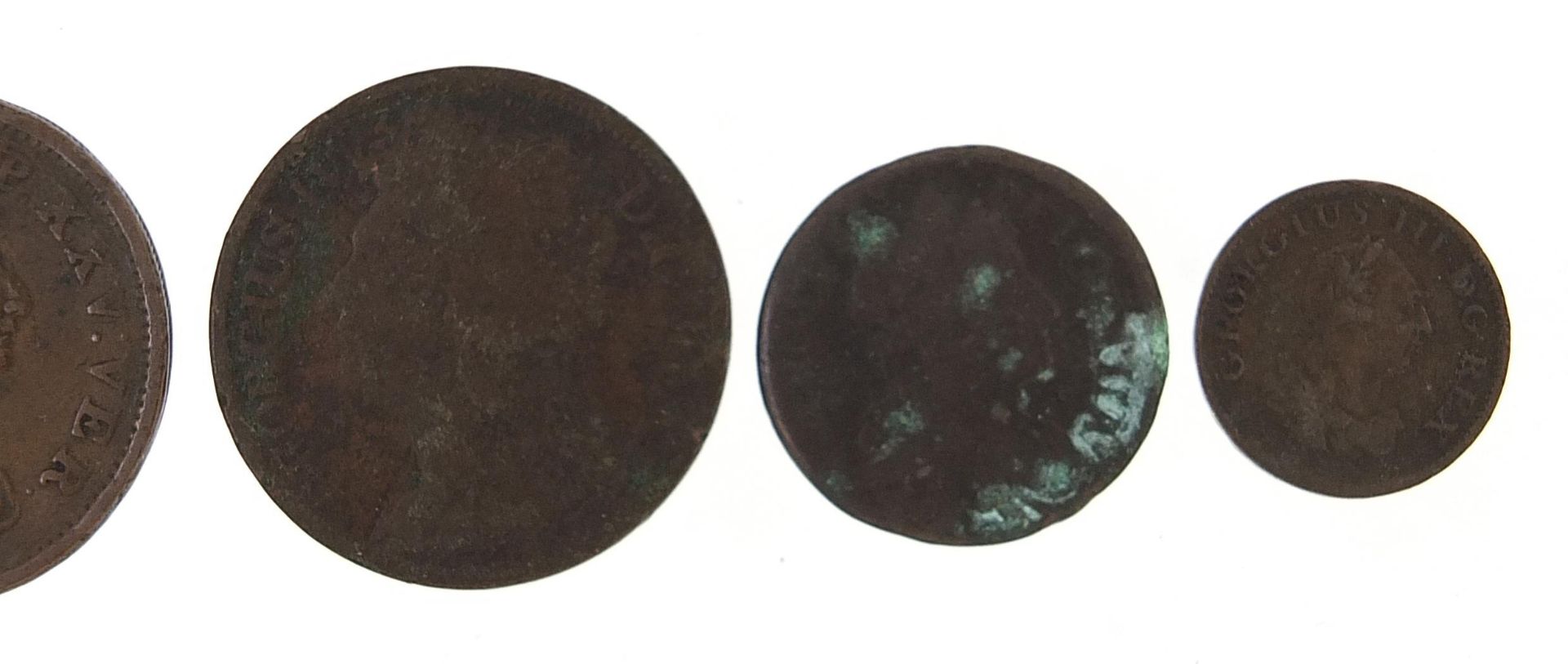 17th century and later Irish coinage including 1681 halfpenny - Bild 3 aus 4