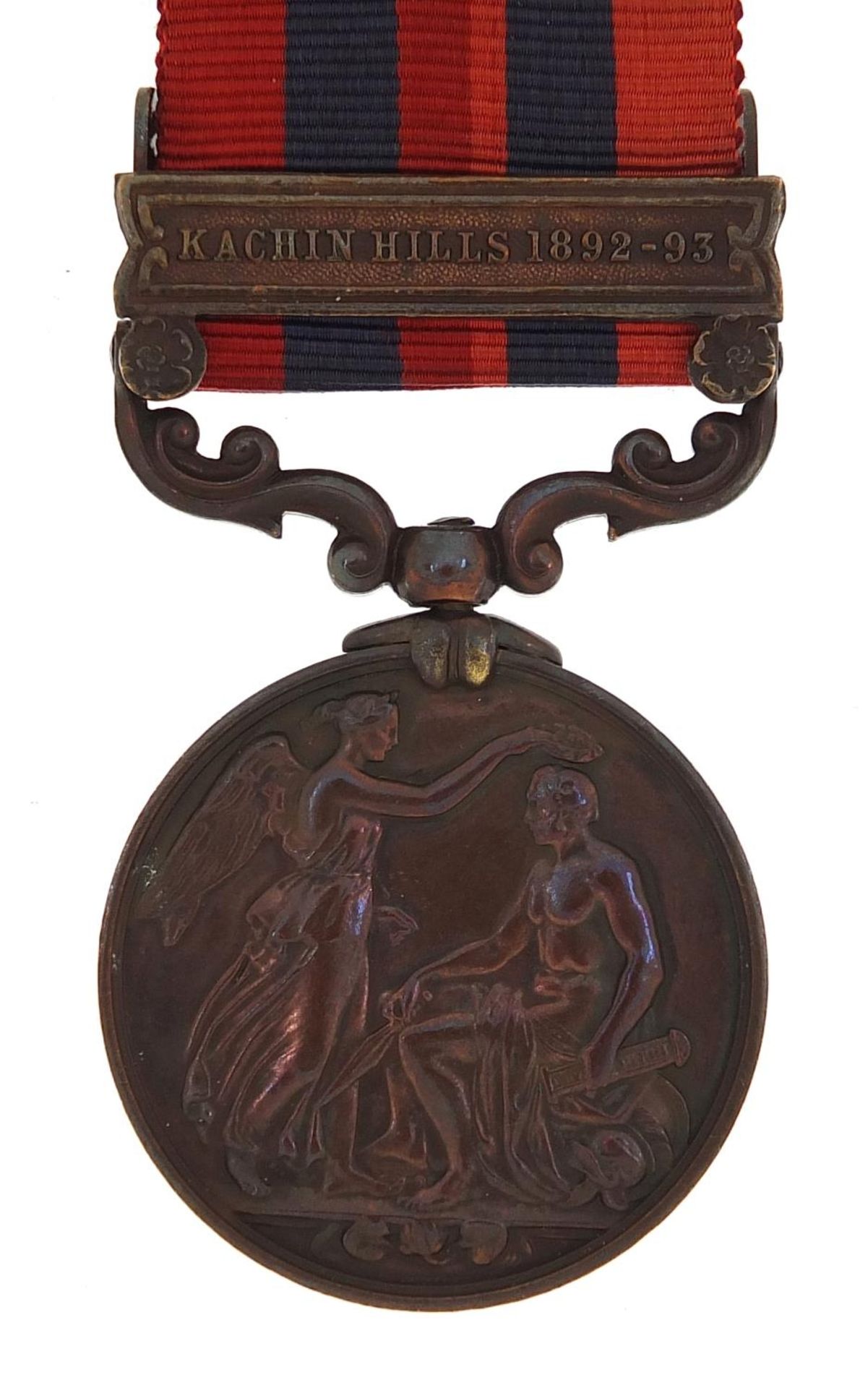 Victorian British military India General Service medal with Kachin Hills 1892-93 bar