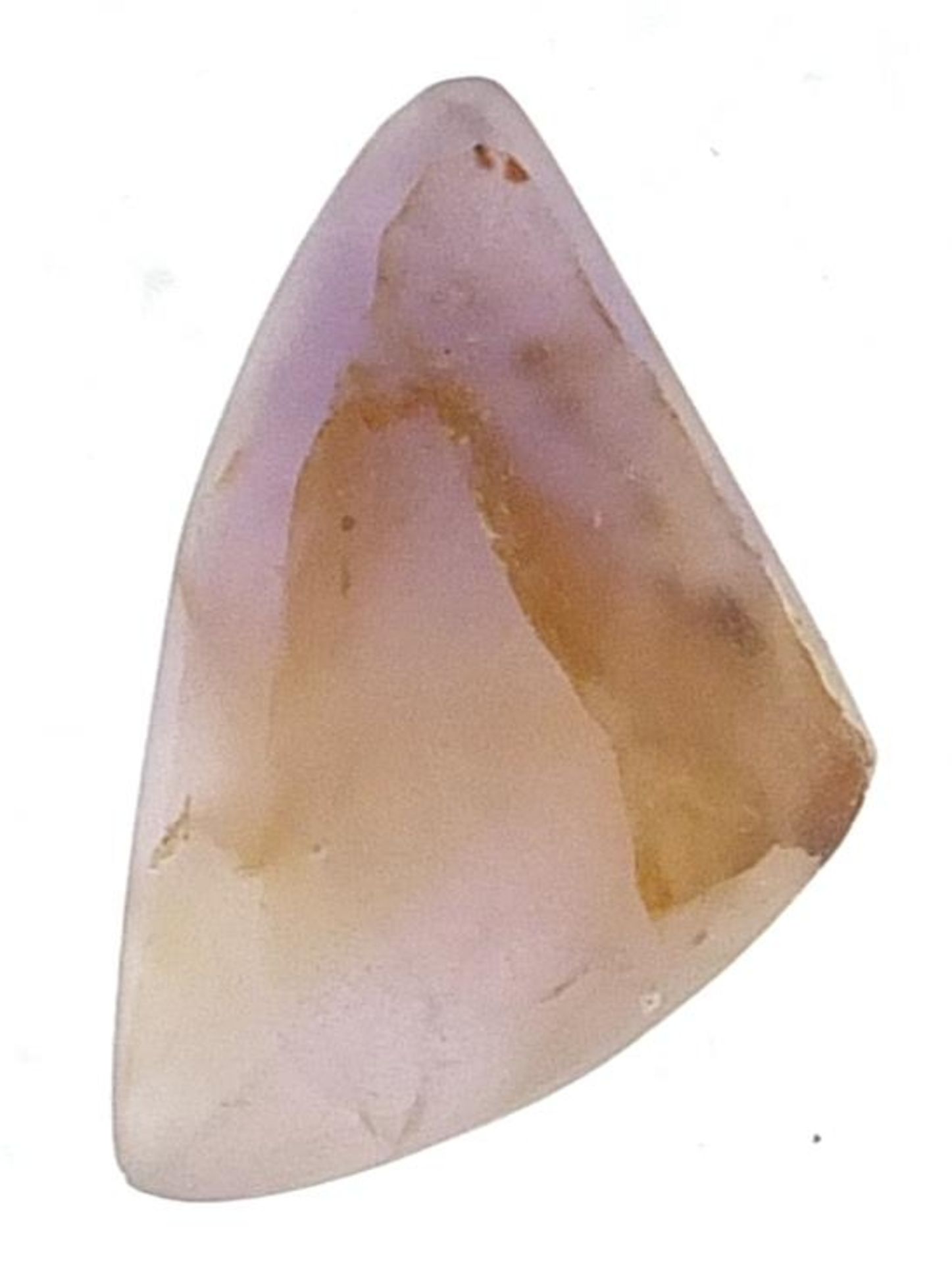 Fancy cut amethyst gemstone with certificate, approximately 57.200 carat