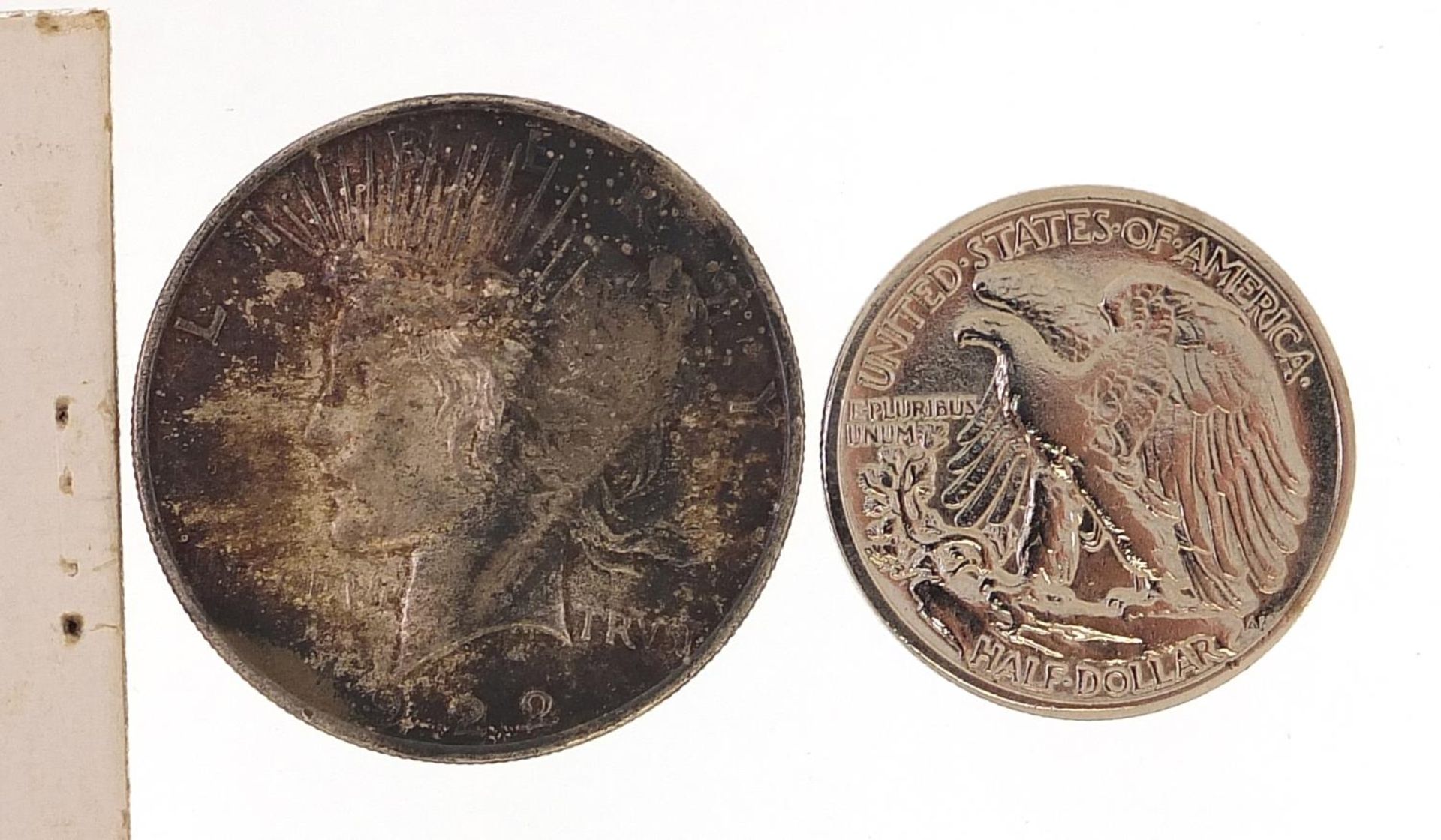 19th century and later American coinage including 1857 one dime, 1922 dollar and three half dollars, - Image 3 of 6