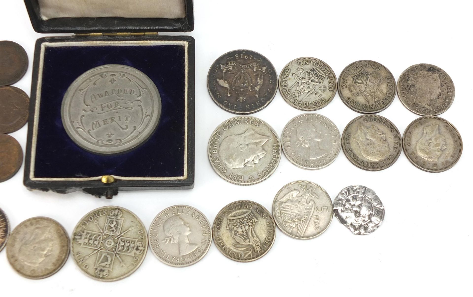 Antique and later coinage and tokens, some silver including hammered groat, Victorian farthings - Image 3 of 4