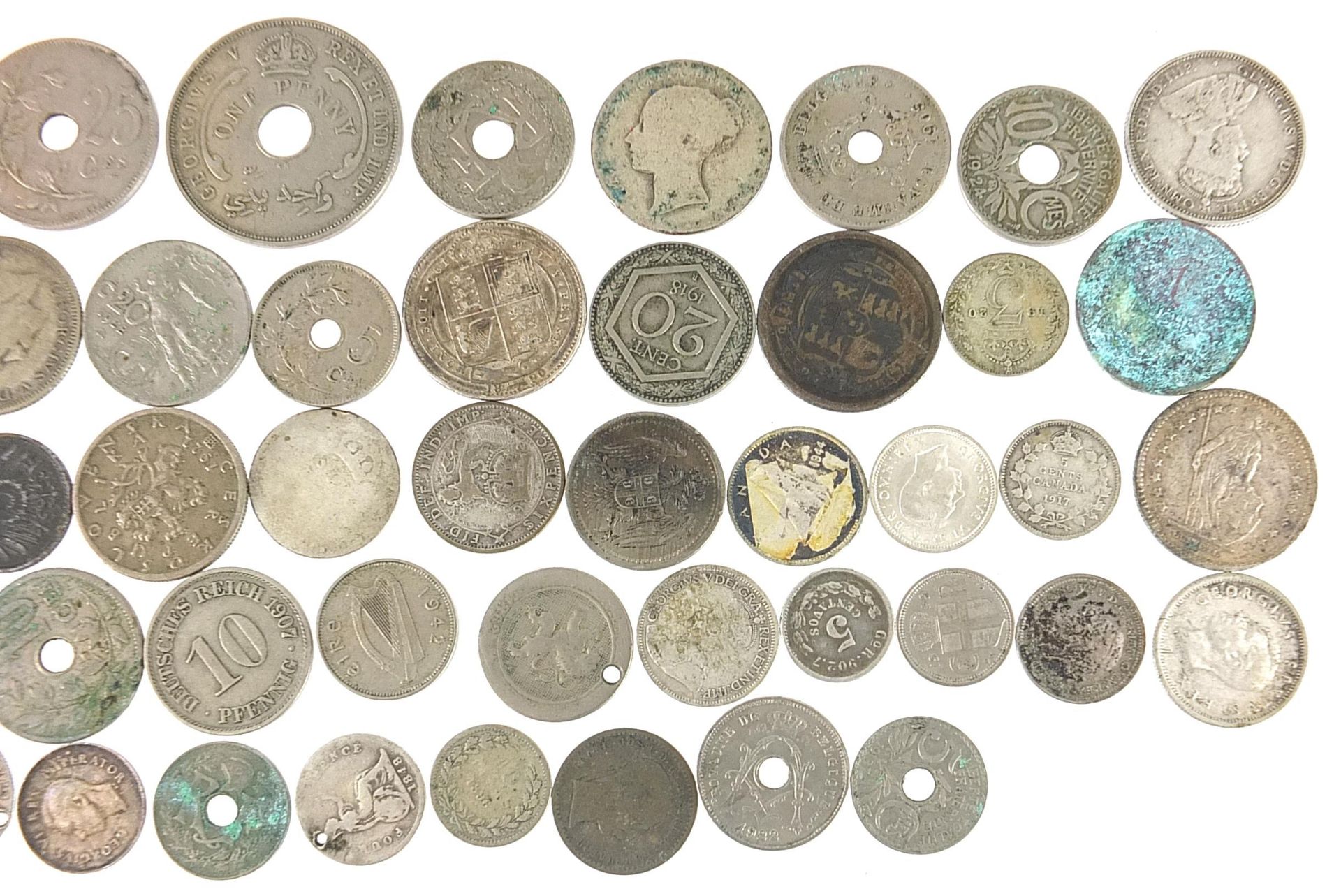Collection of 19th century and later British and foreign coinage, some silver, 185g - Image 3 of 3
