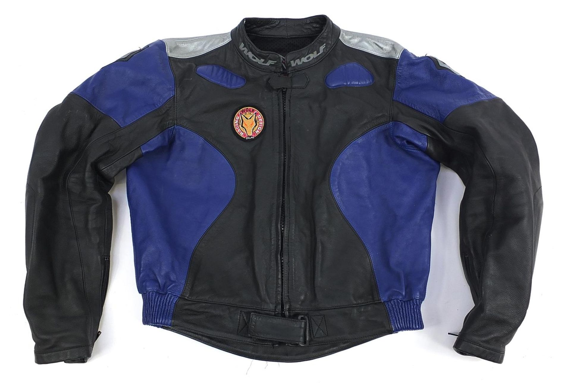 Wolf, Spirit of the Wild leather motorcycle jacket, size 46