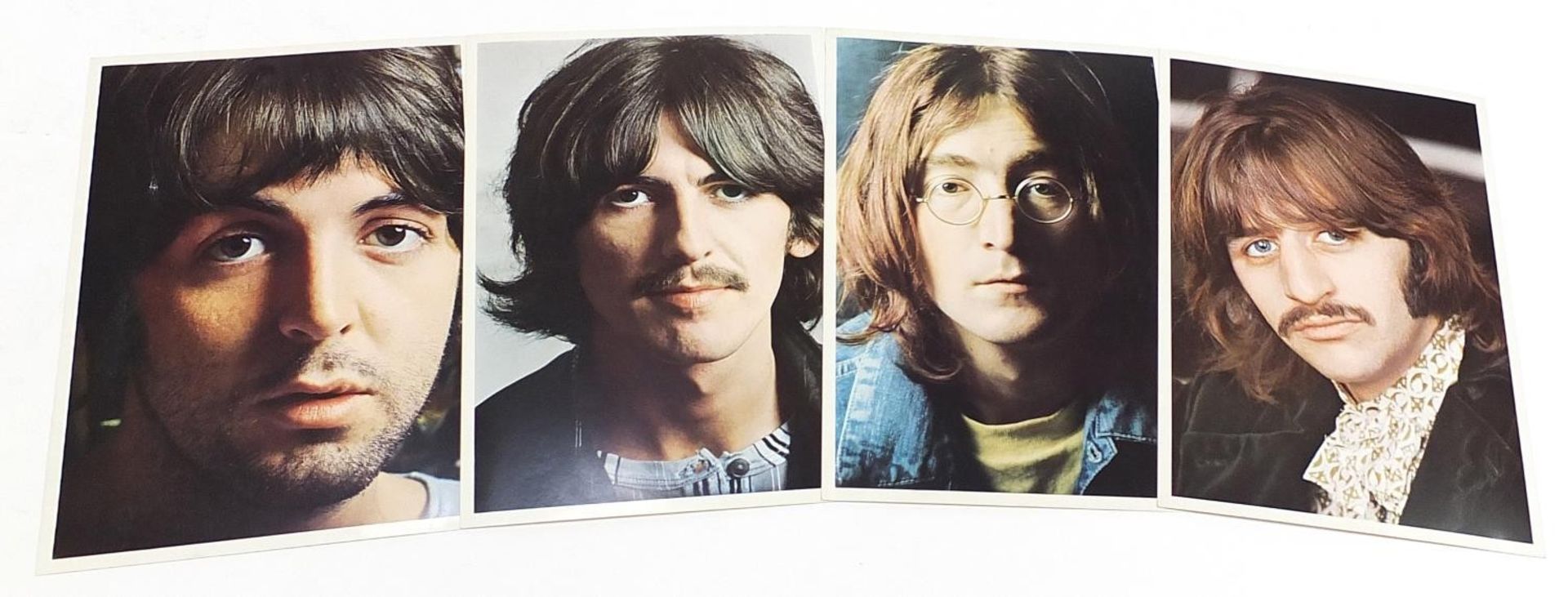 Four White Album vinyl LP records by The Beatles with poster and four pictures to include numbers - Image 13 of 17