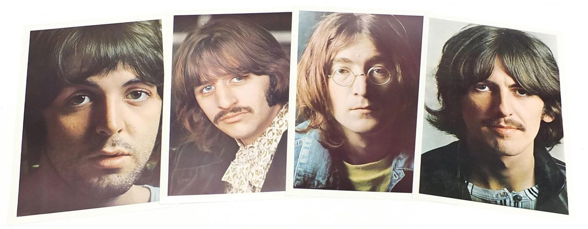 Four White Album vinyl LP records by The Beatles with posters and photographs comprising numbers - Image 13 of 17