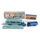 Dinky diecast Pullmore Car Transporter 982 and Guy Four Ton Lorry 511 with boxes