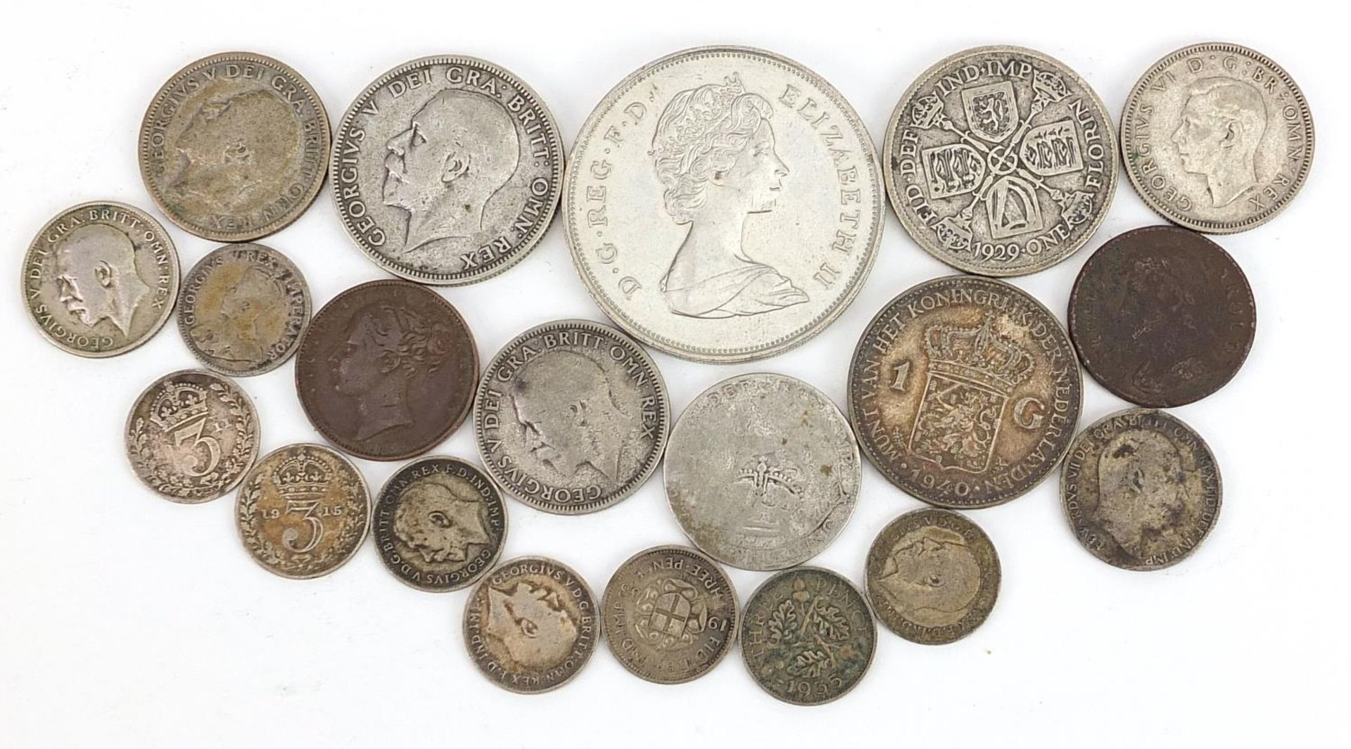 17th century and later British and world coinage including florins and shillings