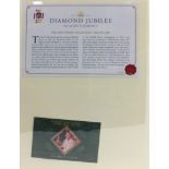 Collection of Diamond Jubilee mint stamps arranged in an album