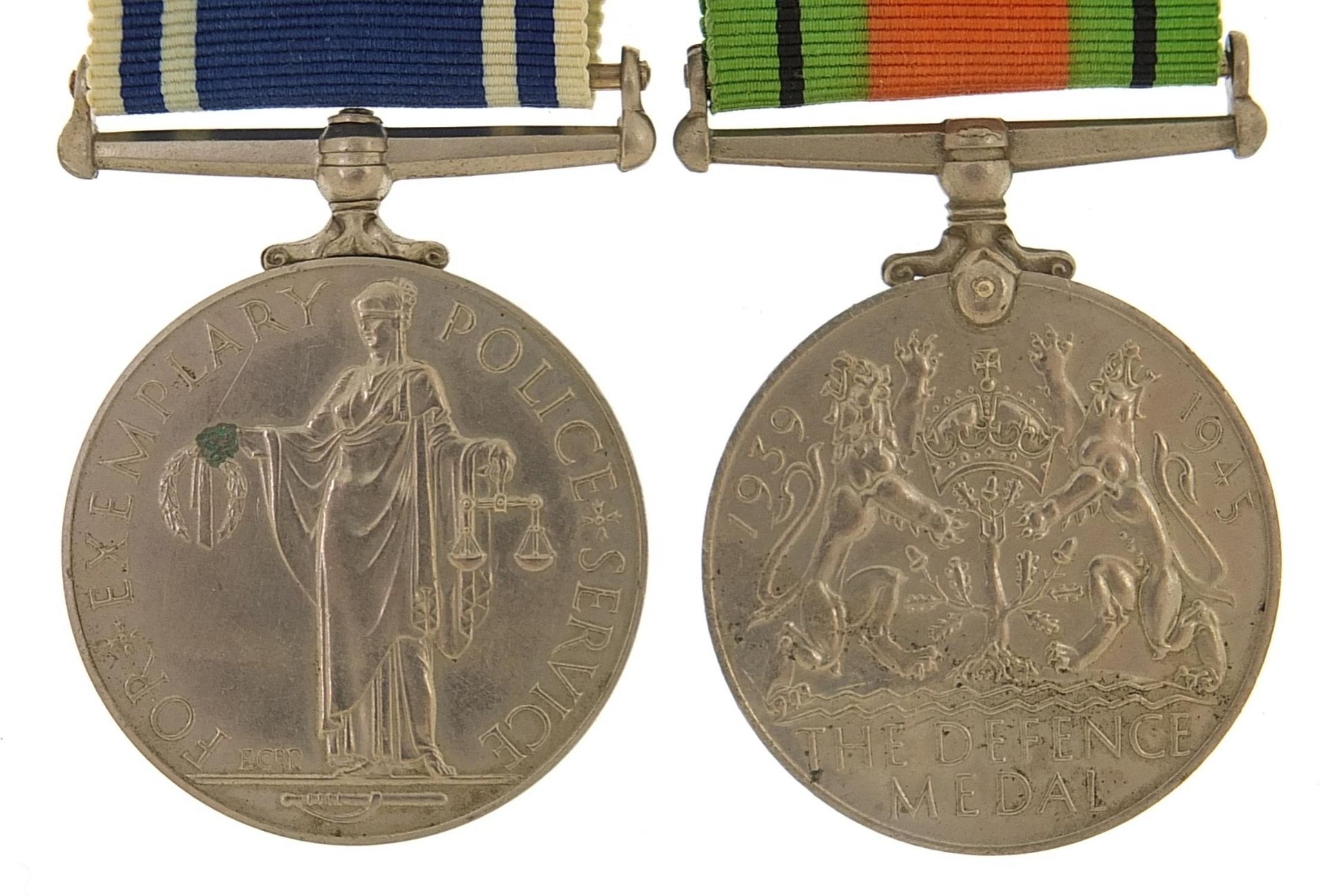 British military World War II Police two medal group including Exemplary Police Service medal