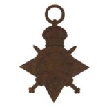British military World War I 1914-15 star awarded to LIEUT.R.A.H.MACKENZIE.LEINS.R.