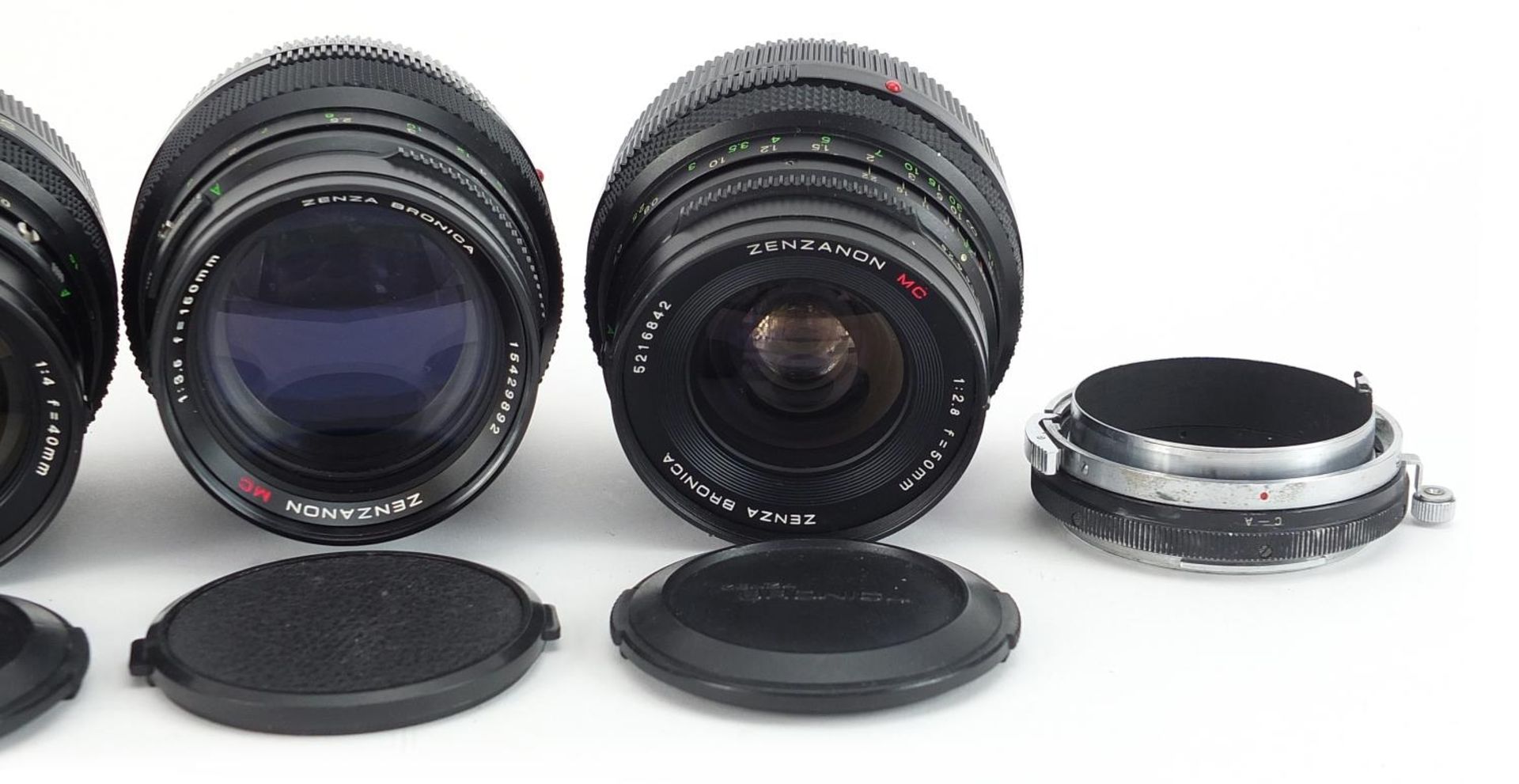 Three Zenza Bronica camera lenses and parts comprising 150mm, 40mm and 50mm - Image 3 of 4