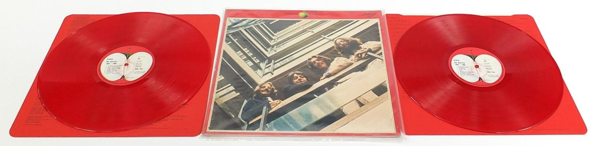 Nine The Beatles 1962-1966 vinyl LP records including Special Double Album set and red vinyl - Image 20 of 20