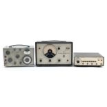 Vintage radio/audio equipment comprising Avo RF signal generator type HF133, Marconi universal
