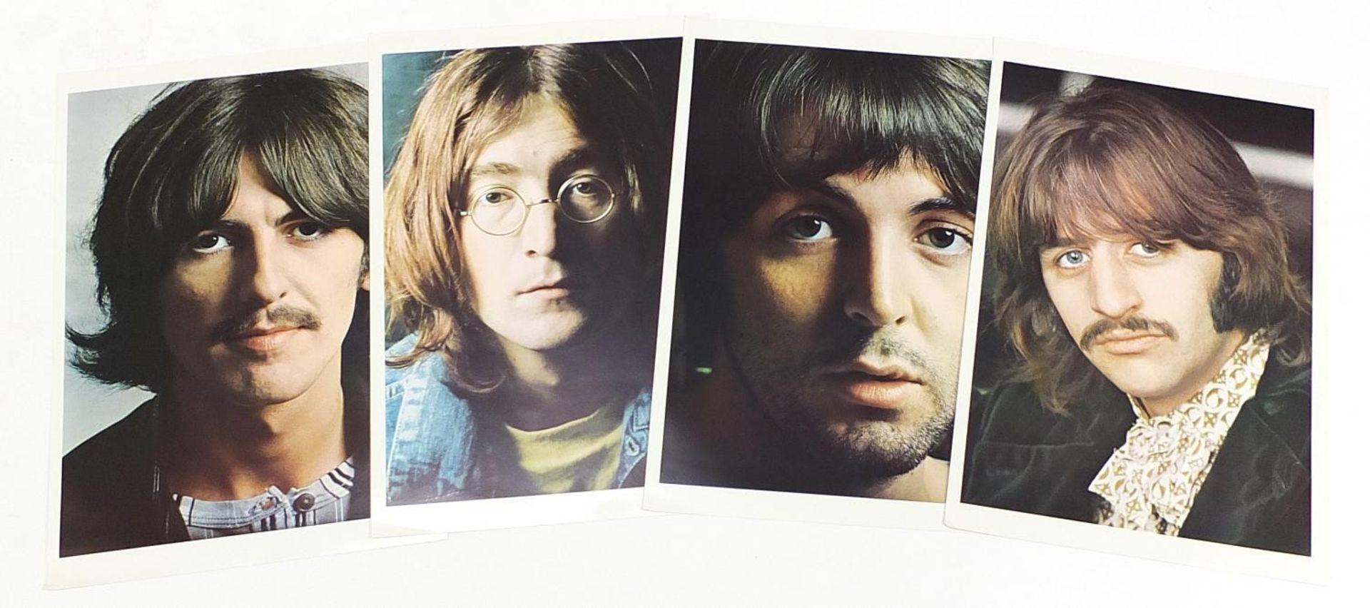 Four White Album vinyl LP records by The Beatles with poster and four pictures to include numbers - Image 5 of 17